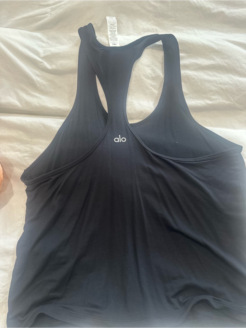 ALO Yoga Black Racerback Flow Tank